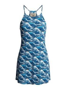 Western Aloha Turquoise Multi Aloha Dress NWT Size Small Waves Kayakers